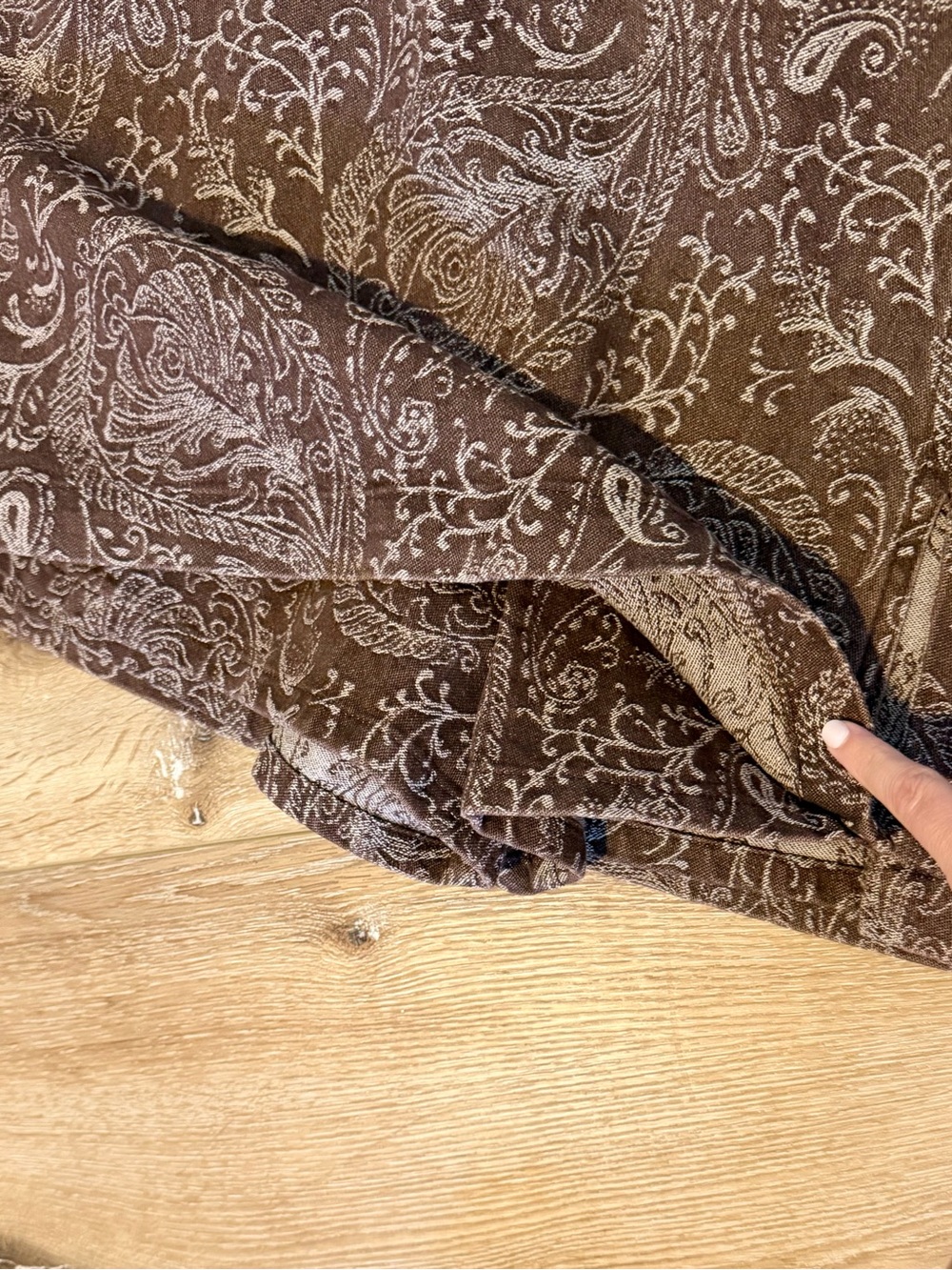 NWOT Amanda Uprichard Taylor Skort Romper in Brown Paisley Med - Picture 10 of 11